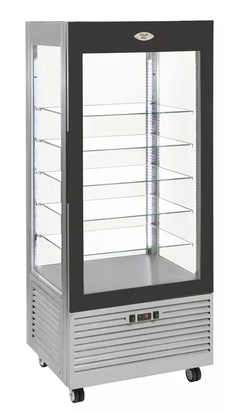 vitrine-refrigeree-verticale-positive-rd800 ثلاجة عرض حلويات رأسية 480 لتر بأرفف زجاج وتبريد هوائي موحّد - الصورة 1